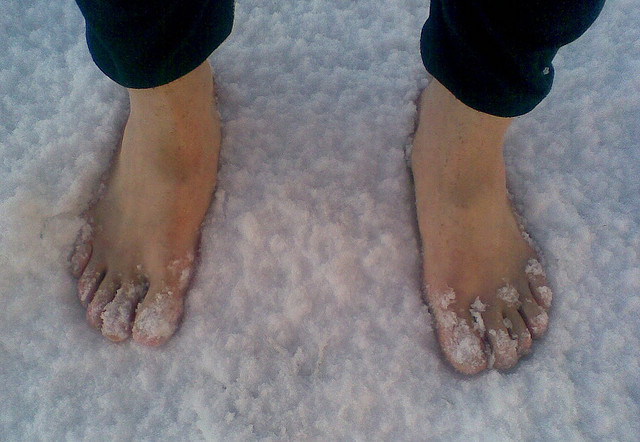 kalte Füße im Schnee